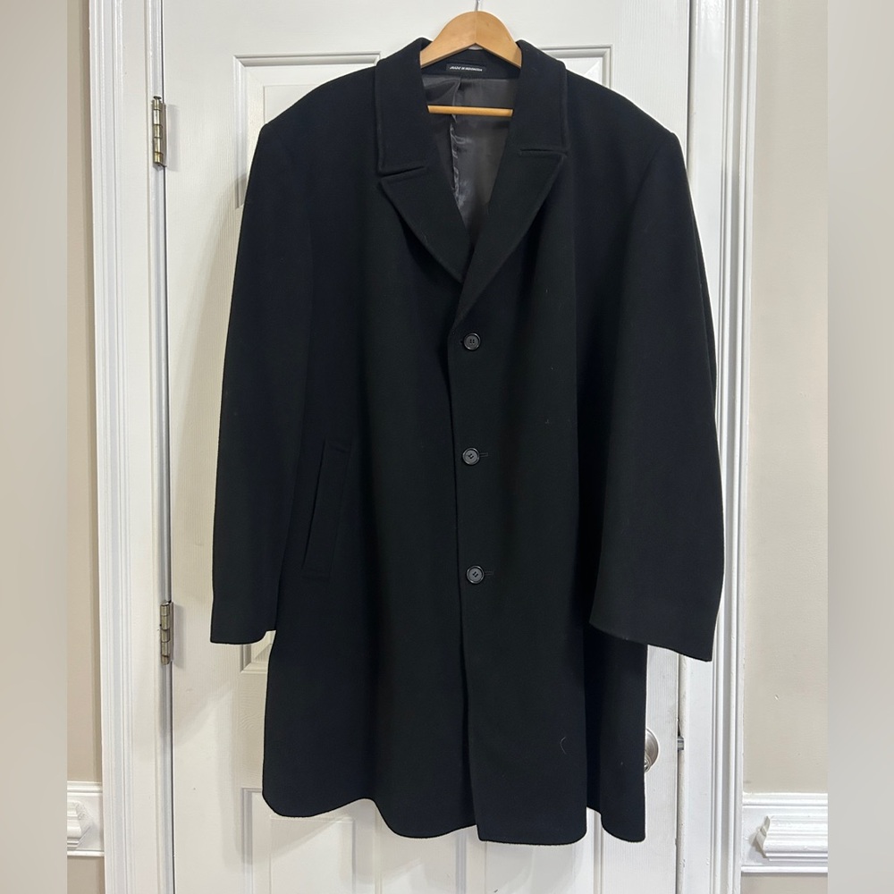 Ralph Lauren Men’s Black Cashmere Blend Overcoat - Size 46R